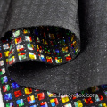Metallic Knit Lurex Stickerei Square Paillettenstoffe